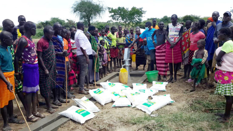 Our new borehole in Loroo, northern Uganda