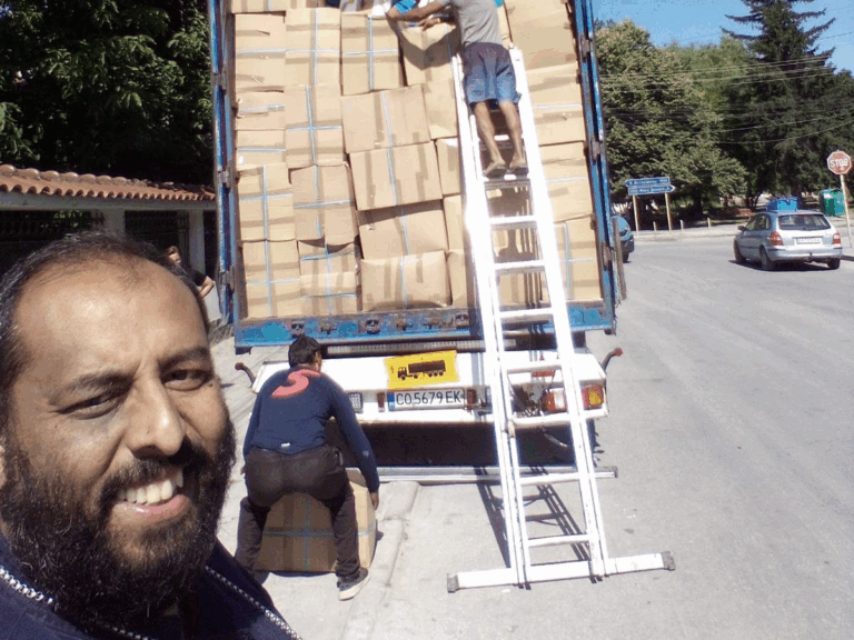Distribution of humanitarian aid in Bulgaria